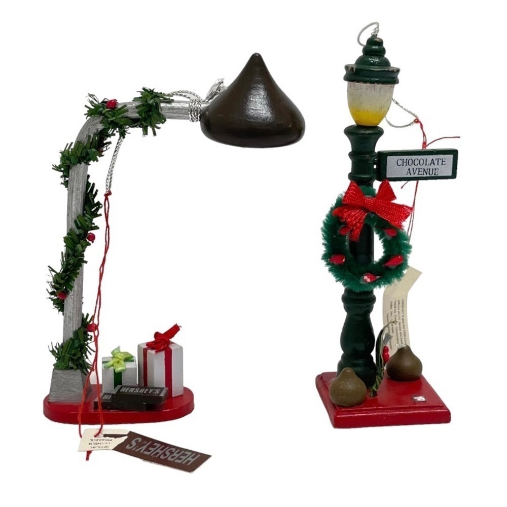 VTG Hershey Kurt Adler lamplight Christmas ornaments set